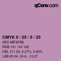 Color code: CMYK 0 / 25 / 5 / 25 | qconv.com