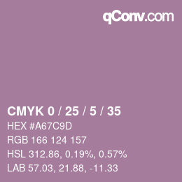 Código de color: CMYK 0 / 25 / 5 / 35 | qconv.com