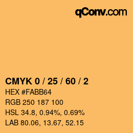 Color code: CMYK 0 / 25 / 60 / 2 | qconv.com