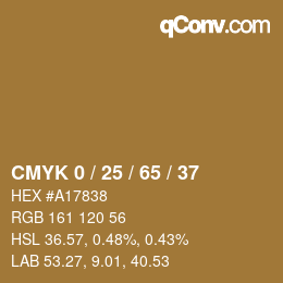 Color code: CMYK 0 / 25 / 65 / 37 | qconv.com