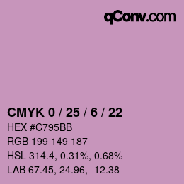 Color code: CMYK 0 / 25 / 6 / 22 | qconv.com