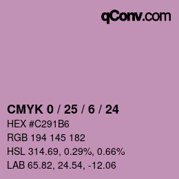 Color code: CMYK 0 / 25 / 6 / 24 | qconv.com