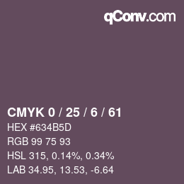 カラーコード: CMYK 0 / 25 / 6 / 61 | qconv.com