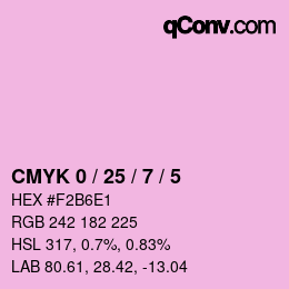 Color code: CMYK 0 / 25 / 7 / 5 | qconv.com