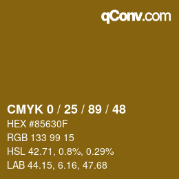 Color code: CMYK 0 / 25 / 89 / 48 | qconv.com
