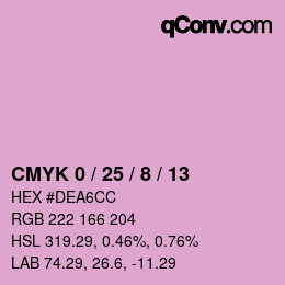 Color code: CMYK 0 / 25 / 8 / 13 | qconv.com