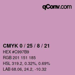 Color code: CMYK 0 / 25 / 8 / 21 | qconv.com