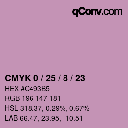 Código de color: CMYK 0 / 25 / 8 / 23 | qconv.com