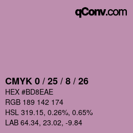 Color code: CMYK 0 / 25 / 8 / 26 | qconv.com