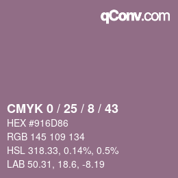 Color code: CMYK 0 / 25 / 8 / 43 | qconv.com