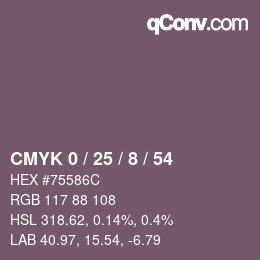 カラーコード: CMYK 0 / 25 / 8 / 54 | qconv.com