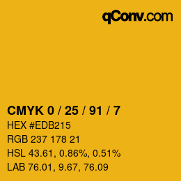 Color code: CMYK 0 / 25 / 91 / 7 | qconv.com