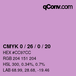 Color code: CMYK 0 / 26 / 0 / 20 | qconv.com