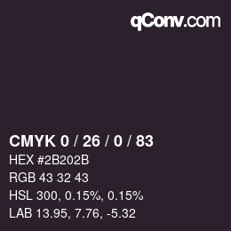 Color code: CMYK 0 / 26 / 0 / 83 | qconv.com