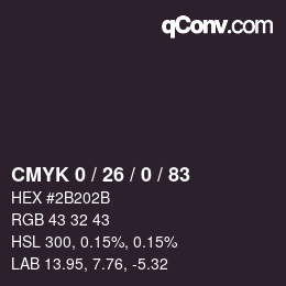カラーコード: CMYK 0 / 26 / 0 / 83 | qconv.com