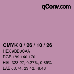 Color code: CMYK 0 / 26 / 10 / 26 | qconv.com