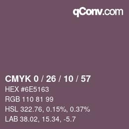 Color code: CMYK 0 / 26 / 10 / 57 | qconv.com