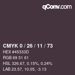 Color code: CMYK 0 / 26 / 11 / 73 | qconv.com