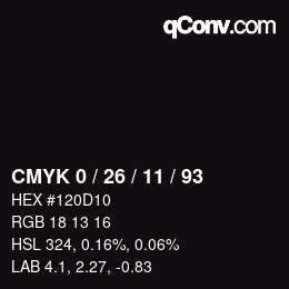 カラーコード: CMYK 0 / 26 / 11 / 93 | qconv.com
