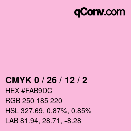 カラーコード: CMYK 0 / 26 / 12 / 2 | qconv.com