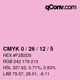 カラーコード: CMYK 0 / 26 / 12 / 5 | qconv.com