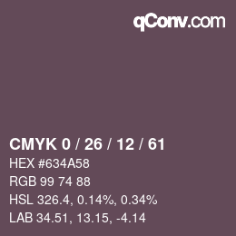 Color code: CMYK 0 / 26 / 12 / 61 | qconv.com