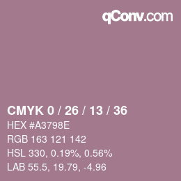 Color code: CMYK 0 / 26 / 13 / 36 | qconv.com