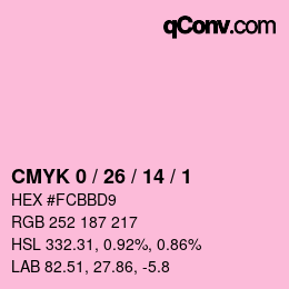 Color code: CMYK 0 / 26 / 14 / 1 | qconv.com