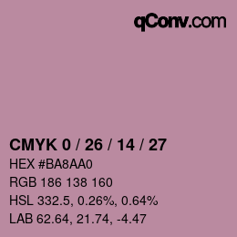 Color code: CMYK 0 / 26 / 14 / 27 | qconv.com