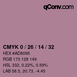 Color code: CMYK 0 / 26 / 14 / 32 | qconv.com