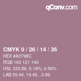 颜色代码: CMYK 0 / 26 / 14 / 36 | qconv.com