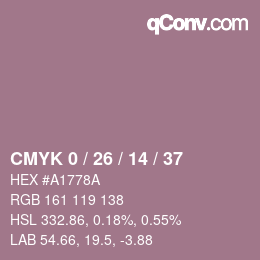Color code: CMYK 0 / 26 / 14 / 37 | qconv.com