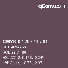 カラーコード: CMYK 0 / 26 / 14 / 61 | qconv.com