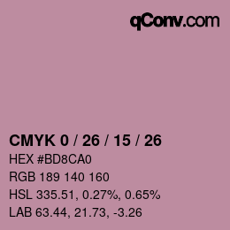 Color code: CMYK 0 / 26 / 15 / 26 | qconv.com