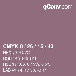 Color code: CMYK 0 / 26 / 15 / 43 | qconv.com