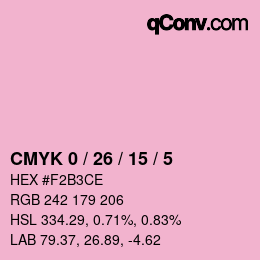 Color code: CMYK 0 / 26 / 15 / 5 | qconv.com