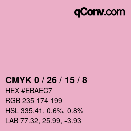 Color code: CMYK 0 / 26 / 15 / 8 | qconv.com