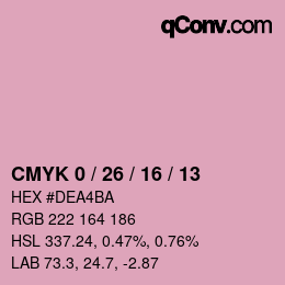 颜色代码: CMYK 0 / 26 / 16 / 13 | qconv.com