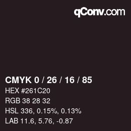 Color code: CMYK 0 / 26 / 16 / 85 | qconv.com