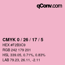 Color code: CMYK 0 / 26 / 17 / 5 | qconv.com