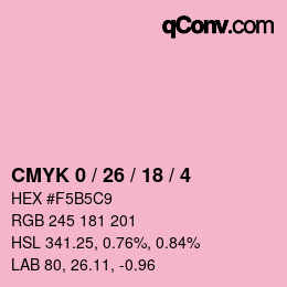 Color code: CMYK 0 / 26 / 18 / 4 | qconv.com