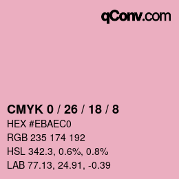 Color code: CMYK 0 / 26 / 18 / 8 | qconv.com