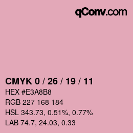 Color code: CMYK 0 / 26 / 19 / 11 | qconv.com