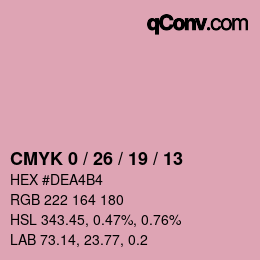 Color code: CMYK 0 / 26 / 19 / 13 | qconv.com