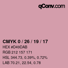 Código de color: CMYK 0 / 26 / 19 / 17 | qconv.com