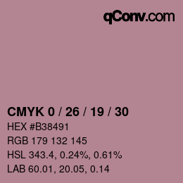 Código de color: CMYK 0 / 26 / 19 / 30 | qconv.com