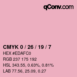 Color code: CMYK 0 / 26 / 19 / 7 | qconv.com