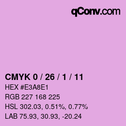 カラーコード: CMYK 0 / 26 / 1 / 11 | qconv.com