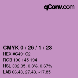 Color code: CMYK 0 / 26 / 1 / 23 | qconv.com