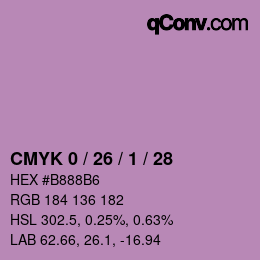 カラーコード: CMYK 0 / 26 / 1 / 28 | qconv.com